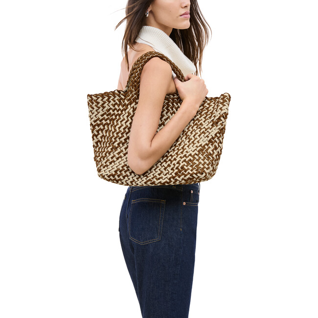 St. Barths Medium Tote Double Weave, Carmel