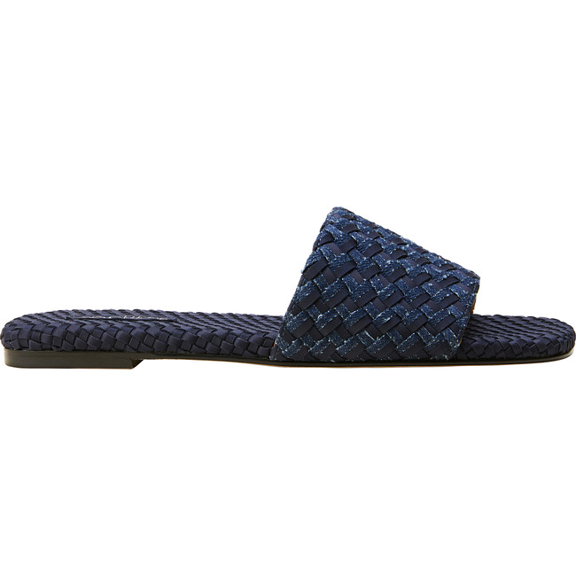 St. Barths Slide Double Weave, Indigo - Sandals - 4