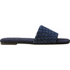 St. Barths Slide Double Weave, Indigo - Sandals - 4