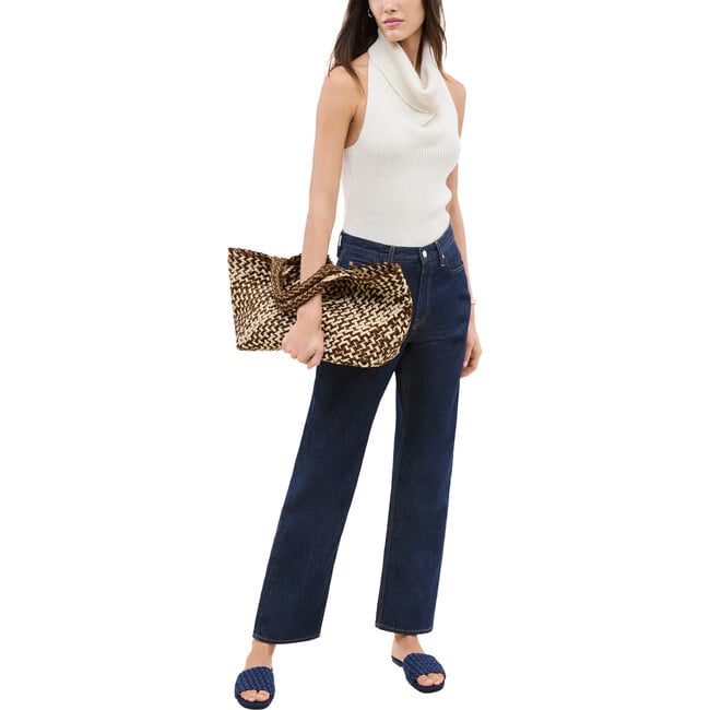 St. Barths Medium Tote Double Weave, Carmel - Bags - 4