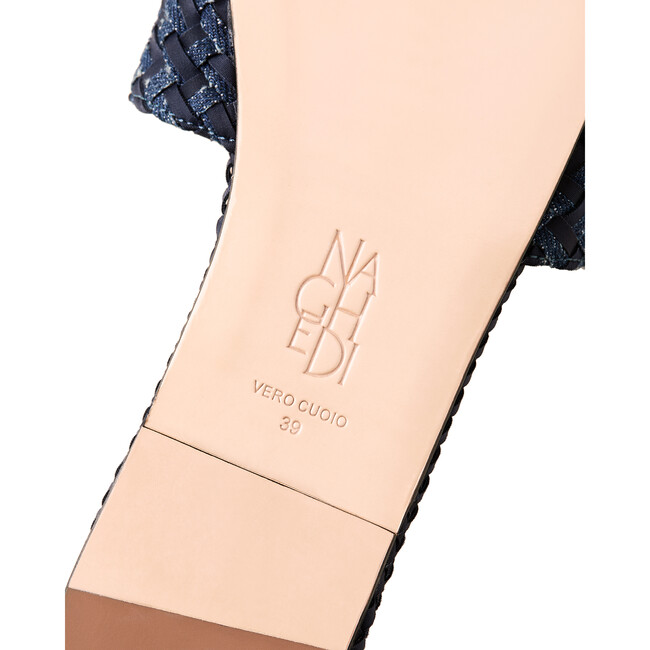 St. Barths Slide Double Weave, Indigo - Sandals - 6