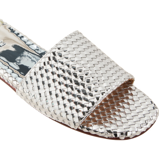 St. Barths Slide Metallic, Silver - Sandals - 4
