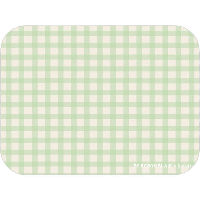 2 Placemats, Green Gingham