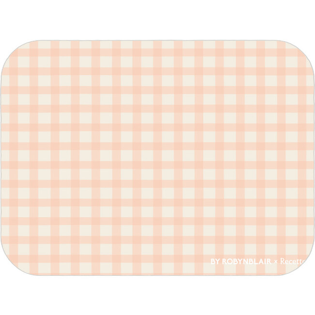 2 Placemats, Coral Gingham