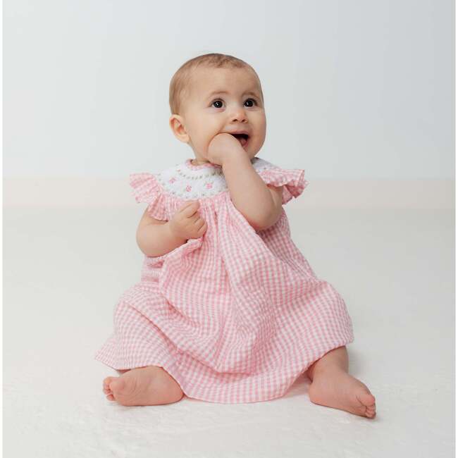 Manuela Dress, Pink Gingham
