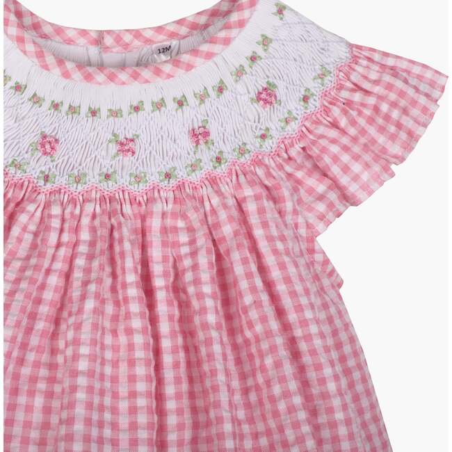 Manuela Dress, Pink Gingham - Dresses - 4