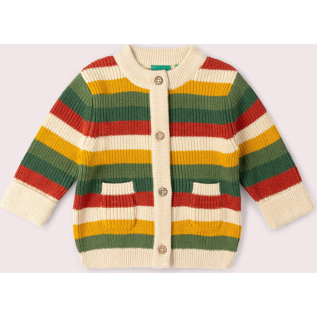 Spring Rainbow Knitted Snuggly Cardigan, Multi