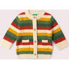 Spring Rainbow Knitted Snuggly Cardigan, Multi - Cardigans - 1 - thumbnail