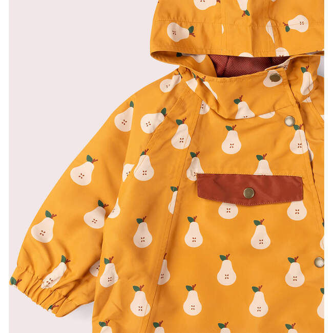 Summer Pears Recycled Waterproof Packaway Anorak, Gold