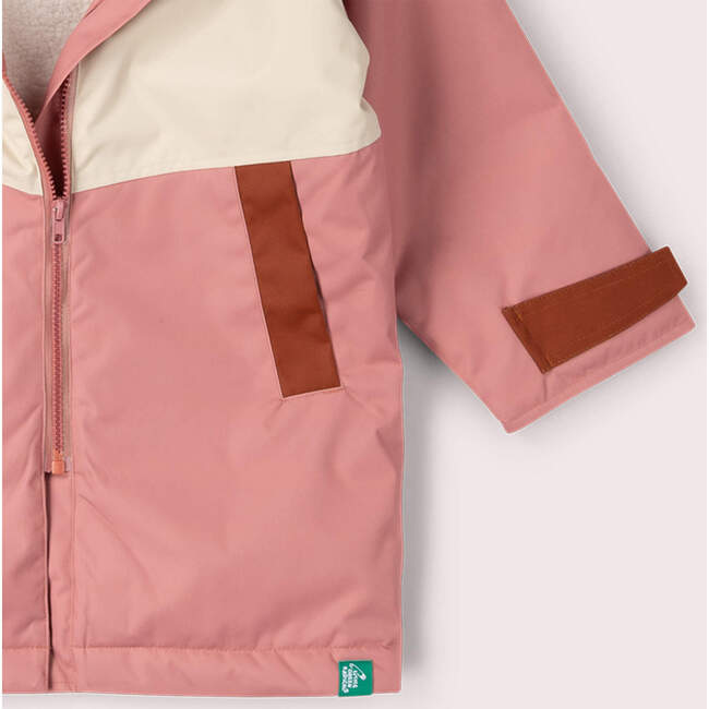 Soft Pink Recycled Waterproof Robe, Pink - Jackets - 5