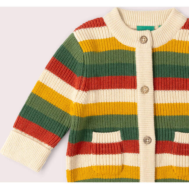 Spring Rainbow Knitted Snuggly Cardigan, Multi - Cardigans - 4