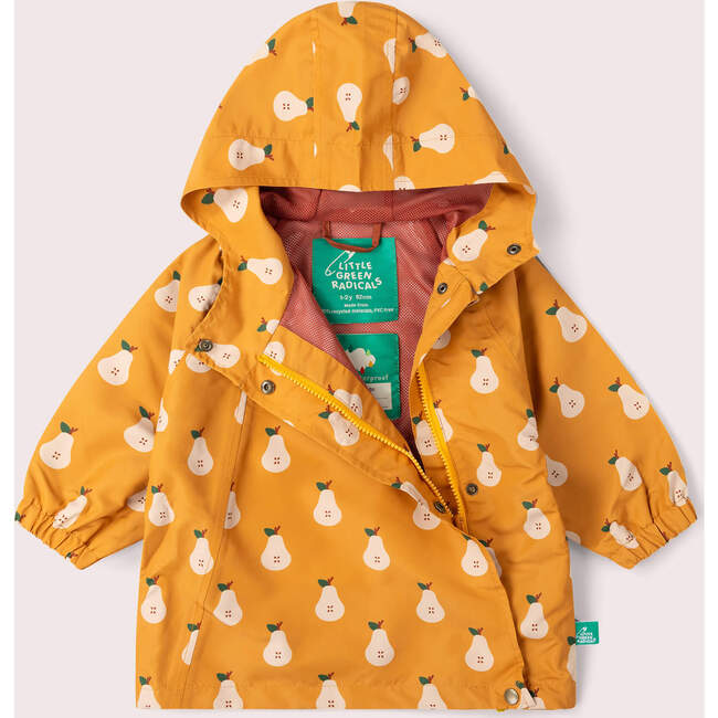 Summer Pears Recycled Waterproof Packaway Anorak, Gold - Raincoats - 5