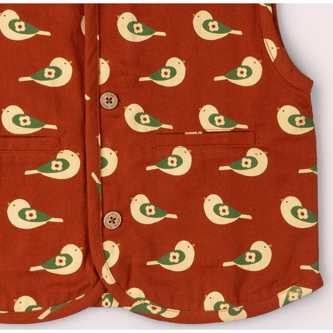 Spring Birds Spring Gilet, Red - Vests - 5