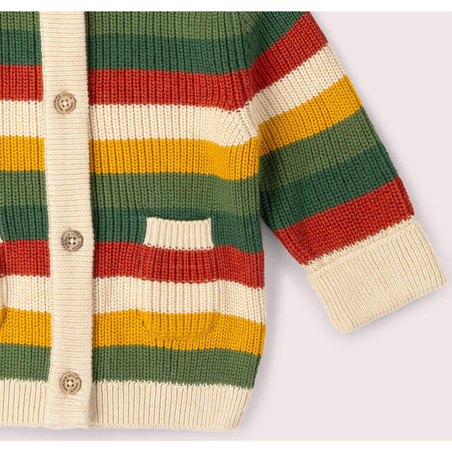 Spring Rainbow Knitted Snuggly Cardigan, Multi - Cardigans - 5