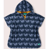 Singing Whales Baby Towel Poncho, Blue - Beach Towels - 1 - thumbnail