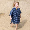 Singings Whale Kids Towel Poncho, Blue - Beach Towels - 3 - thumbnail
