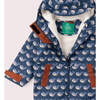 Singing Whales Recycled Waterproof Robe, Blue - Jackets - 4