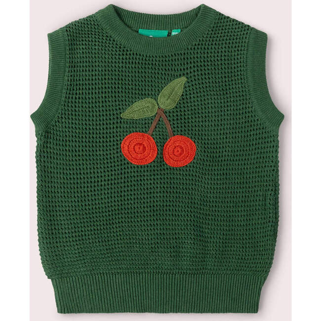 Little Cherry Knitted Pullover, Green