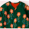 Orange Blooms Reversible Spring Jacket, Green - Jackets - 5 - thumbnail