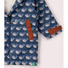 Singing Whales Recycled Waterproof Robe, Blue - Jackets - 5