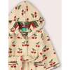 Little Cherries Towelling Robe, Cream - Jackets - 2