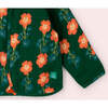 Orange Blooms Reversible Spring Jacket, Green - Jackets - 6 - thumbnail