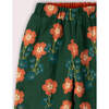 Orange Blooms Reversible Pull On Trousers, Green - Pants - 5 - thumbnail