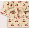 Little Cherries Towelling Robe, Cream - Jackets - 3