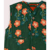 Orange Blooms Spring Gilet, Green - Vests - 5 - thumbnail
