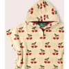 Little Cherries Baby Towel Poncho, Cream - Beach Towels - 2 - thumbnail