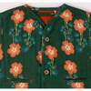Orange Blooms Spring Gilet, Green - Vests - 6 - thumbnail