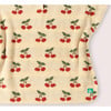 Little Cherries Baby Towel Poncho, Cream - Beach Towels - 3 - thumbnail