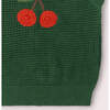 Little Cherry Knitted Pullover, Green - Vests - 6 - thumbnail