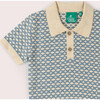 Hazy Blue Short Sleeve Knitted Top, Blue - Polo Shirts - 4