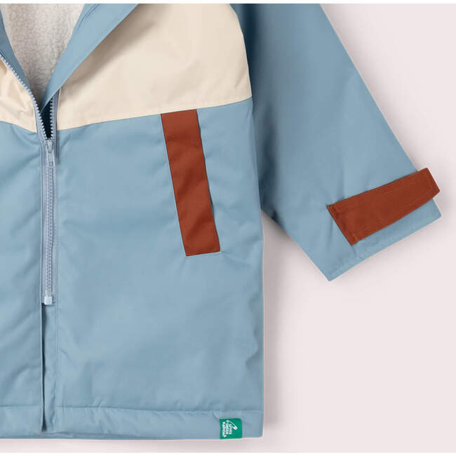 Hazy Blue Recycled Waterproof Robe, Blue - Jackets - 5