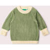 Garden Green Knitted Snuggly Jumper, Green - Sweaters - 1 - thumbnail