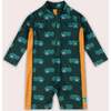Happy Hippos UPF 50 Recycled Sunsafe Sunsuit, Green - One Pieces - 1 - thumbnail