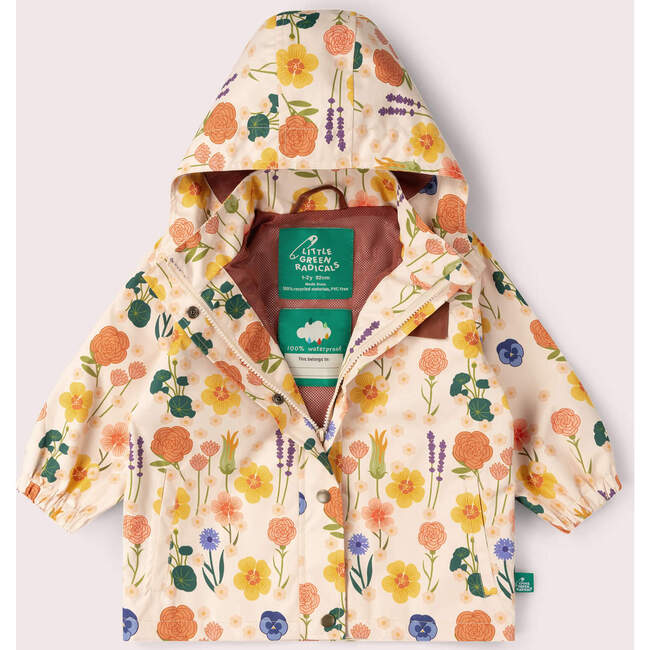 Flower Meadow Recycled Waterproof Raincoat, Multi