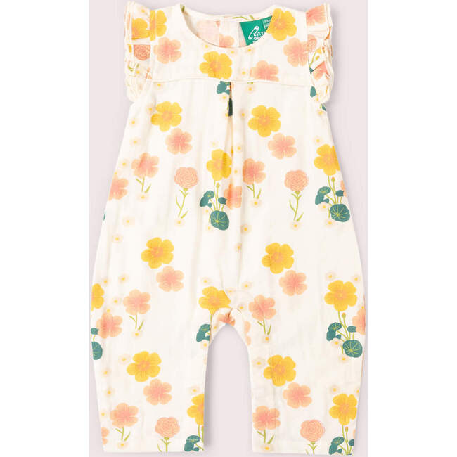 Flora Frill Summer Romper Cream