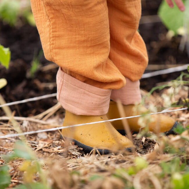 Golden Ochre Reversible Trousers, Gold
