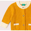 Golden Ochre Snuggly Knitted Cardigan, Gold - Cardigans - 2