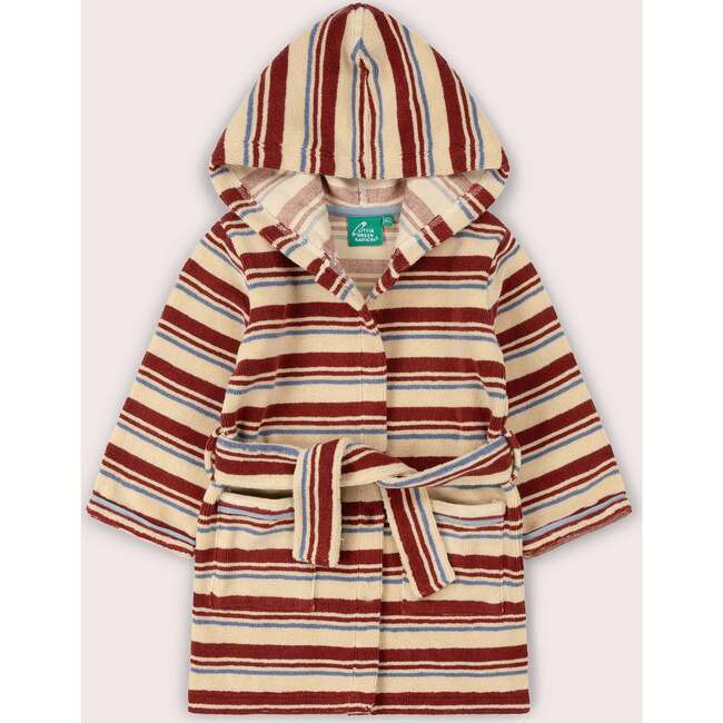 Beach Stripe Towelling Robe. Multi