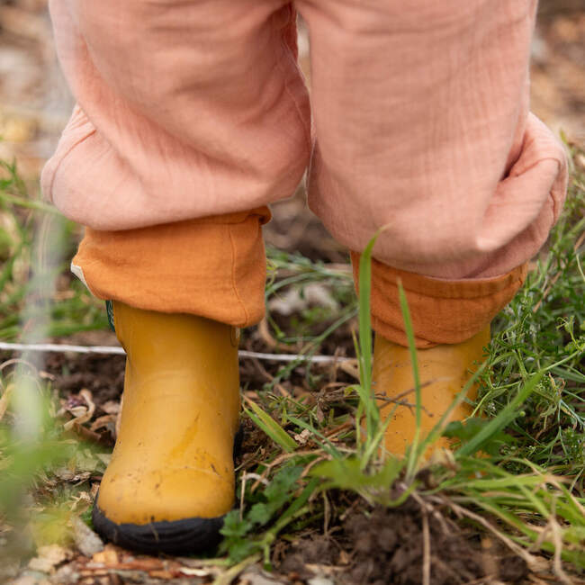 Golden Ochre Reversible Trousers, Gold - Pants - 3
