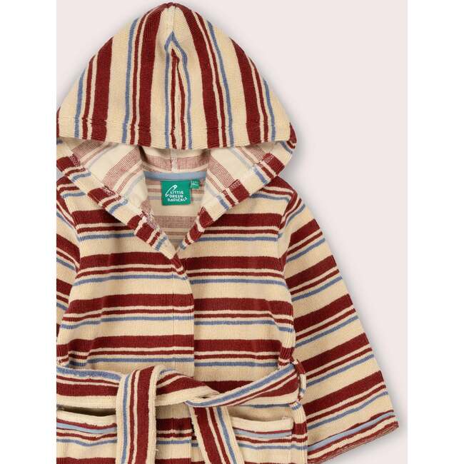Beach Stripe Towelling Robe. Multi