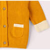 Golden Ochre Snuggly Knitted Cardigan, Gold - Cardigans - 3