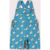 Blue Elephants Dungaree Shorts, Blue - Overalls - 1 - thumbnail