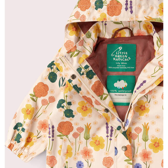 Flower Meadow Recycled Waterproof Raincoat, Multi - Raincoats - 4
