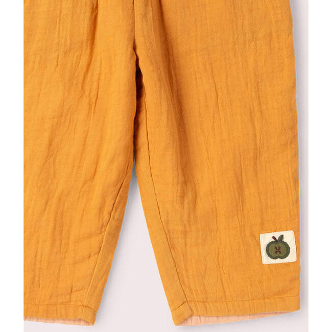 Golden Ochre Reversible Trousers, Gold - Pants - 5