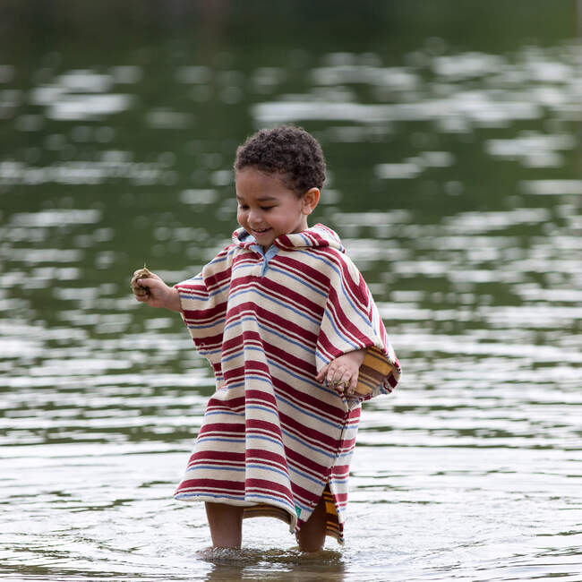 Beach Stripe Baby Towel Poncho, Multi