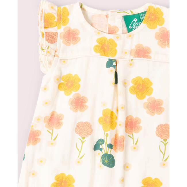 Flora Frill Summer Romper Cream - Rompers - 4